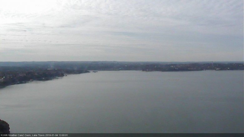 Lake Travis webcam, January 4, 2018 12:25 PM CT