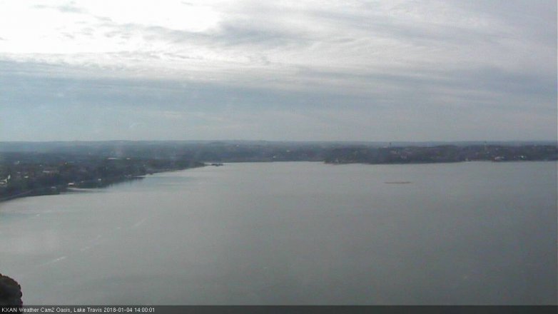 Lake Travis webcam, January 4, 2018 1:20 PM CT