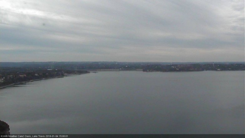 Lake Travis webcam, January 4, 2018 2:30 PM CT