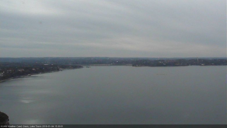 Lake Travis webcam, January 4, 2018 2:40 PM CT