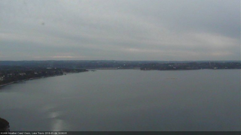 Lake Travis webcam, January 4, 2018 3:15 PM CT