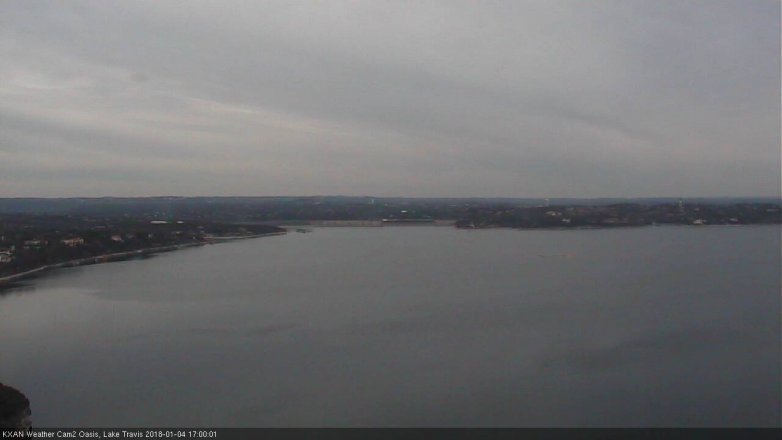 Lake Travis webcam, January 4, 2018 4:30 PM CT