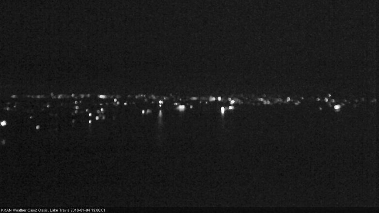 Lake Travis webcam, January 4, 2018 6:20 PM CT