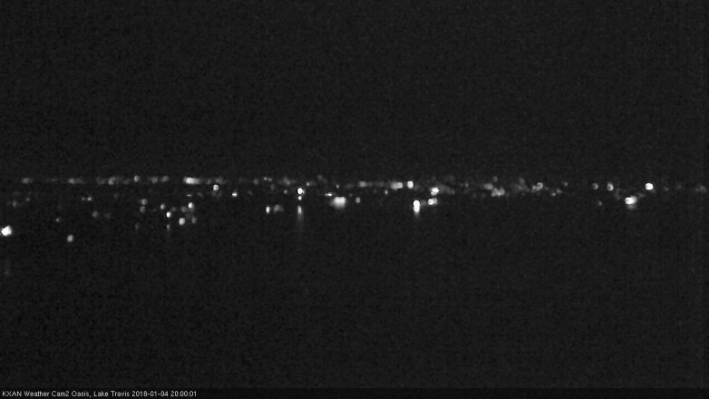Lake Travis webcam, January 4, 2018 7:10 PM CT