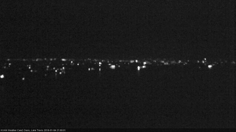 Lake Travis webcam, January 4, 2018 8:25 PM CT