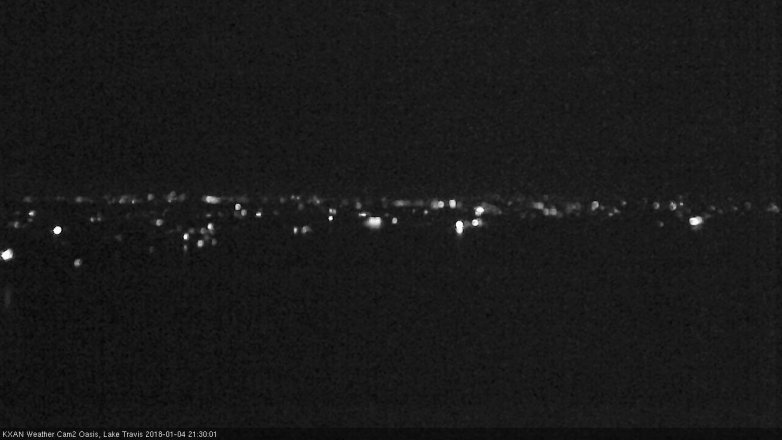 Lake Travis webcam, January 4, 2018 8:40 PM CT