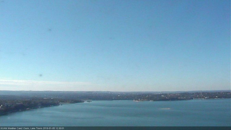 Lake Travis webcam, January 5, 2018 11:55 AM CT