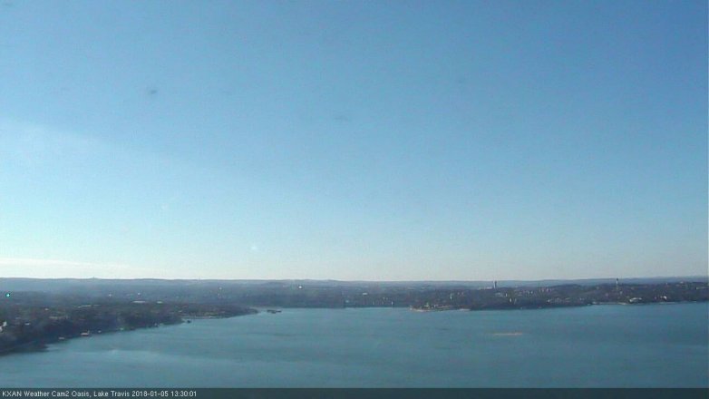 Lake Travis webcam, January 5, 2018 12:45 PM CT