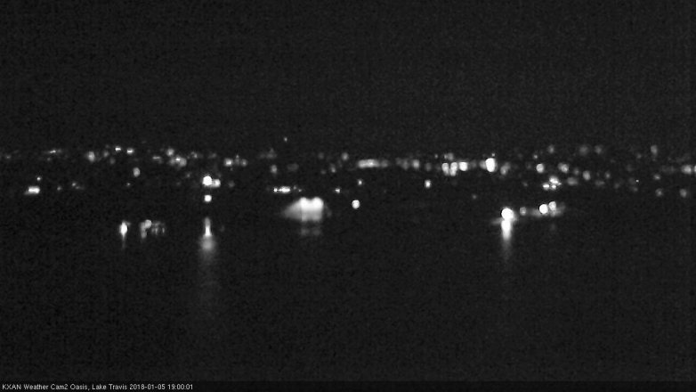 Lake Travis webcam, January 5, 2018 6:30 PM CT