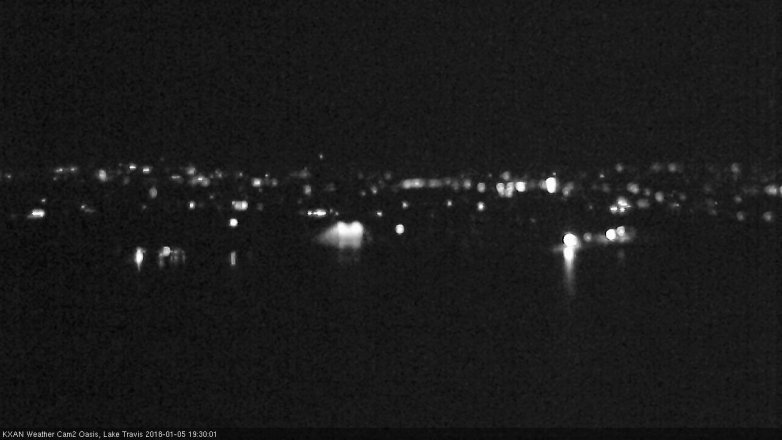 Lake Travis webcam, January 5, 2018 6:35 PM CT