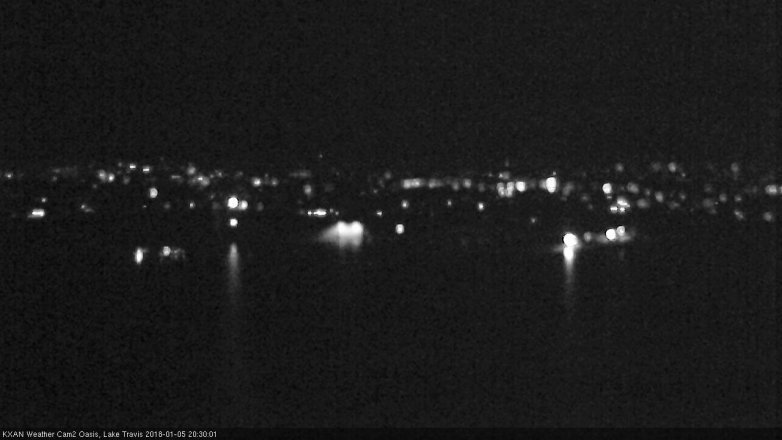 Lake Travis webcam, January 5, 2018 7:55 PM CT