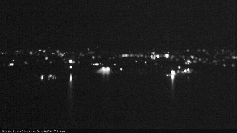 Lake Travis webcam, January 5, 2018 8:50 PM CT