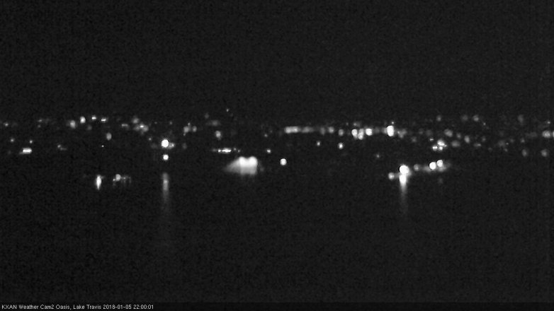 Lake Travis webcam, January 5, 2018 9:25 PM CT