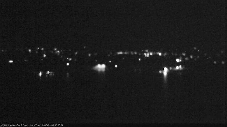 Lake Travis webcam, January 5, 2018 11:35 PM CT