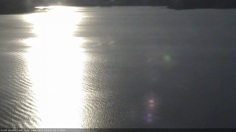 Lake Travis webcam, January 6, 2018 4:25 PM CT