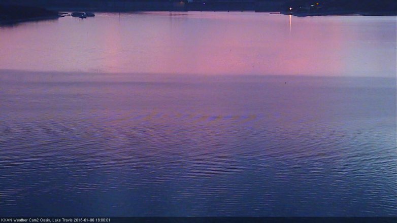 Lake Travis webcam, January 6, 2018 5:15 PM CT