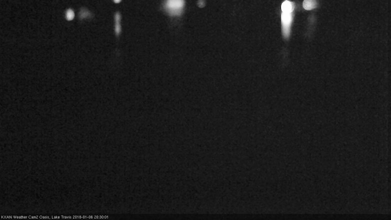 Lake Travis webcam, January 6, 2018 7:50 PM CT