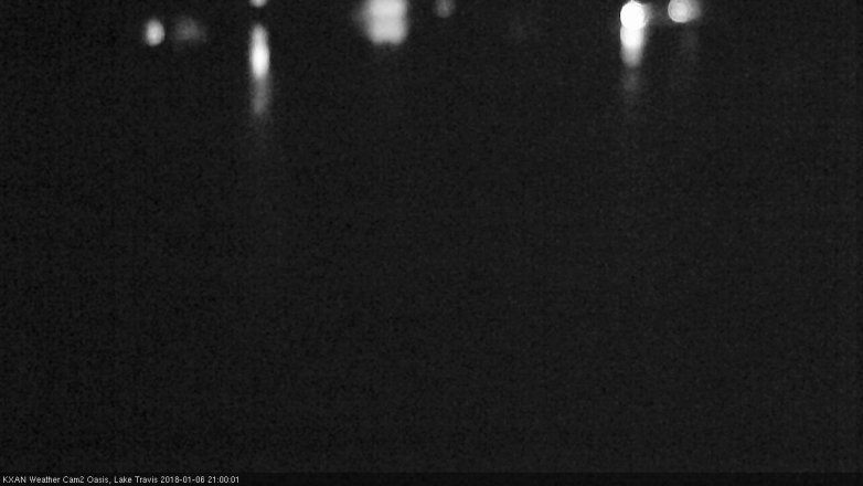 Lake Travis webcam, January 6, 2018 8:20 PM CT