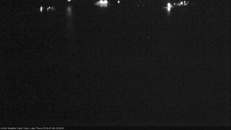 Lake Travis webcam, January 6, 2018 9:30 PM CT