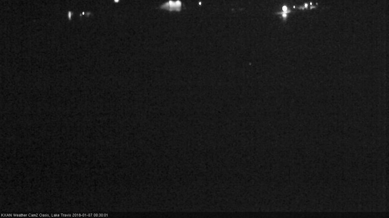 Lake Travis webcam, January 6, 2018 11:55 PM CT