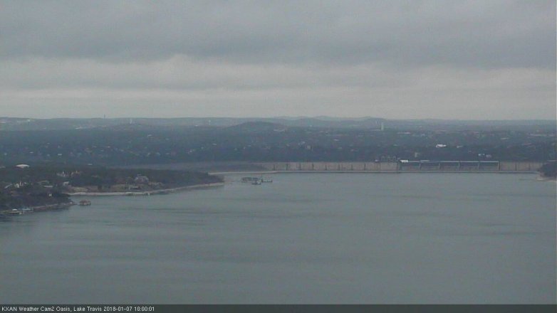 Lake Travis webcam, January 7, 2018 9:05 AM CT