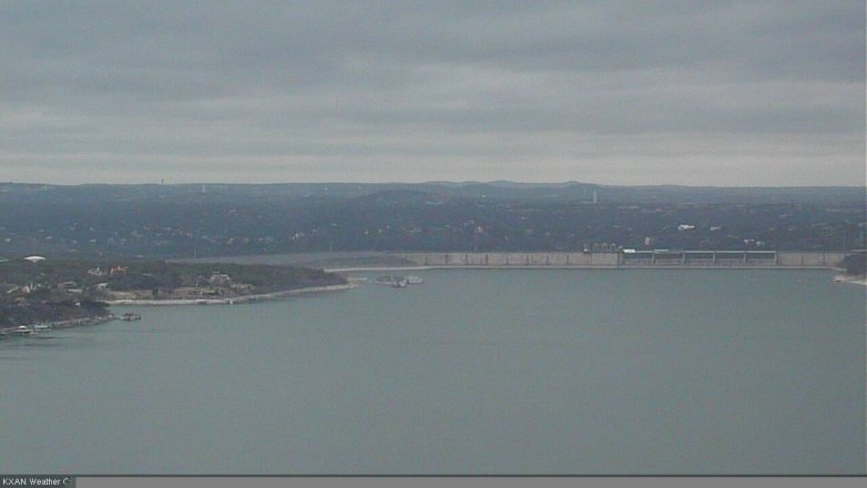 Lake Travis webcam, January 7, 2018 9:40 AM CT