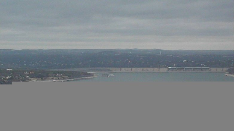 Lake Travis webcam, January 7, 2018 9:50 AM CT