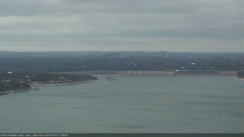 Lake Travis webcam, January 7, 2018 10:25 AM CT