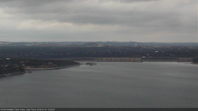 Lake Travis webcam, January 7, 2018 3:00 PM CT