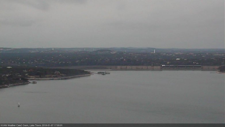 Lake Travis webcam, January 7, 2018 4:10 PM CT