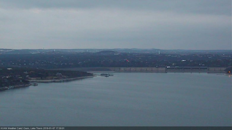 Lake Travis webcam, January 7, 2018 4:50 PM CT