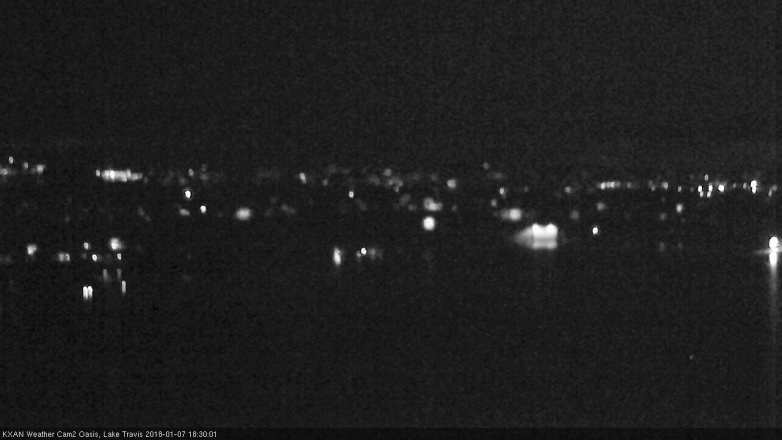 Lake Travis webcam, January 7, 2018 5:40 PM CT