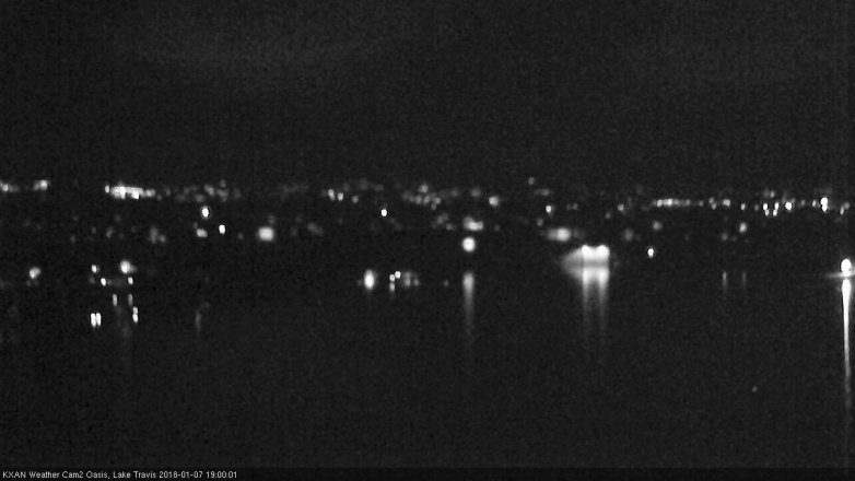 Lake Travis webcam, January 7, 2018 6:15 PM CT