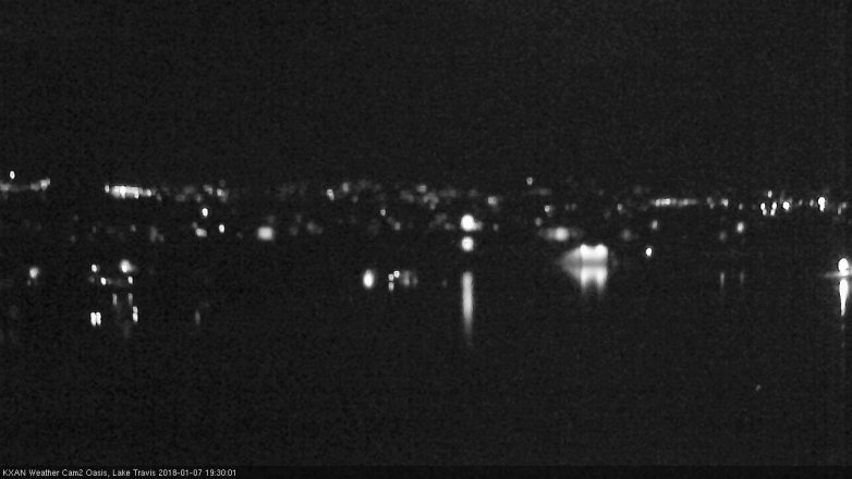 Lake Travis webcam, January 7, 2018 6:55 PM CT
