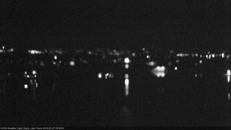 Lake Travis webcam, January 7, 2018 7:35 PM CT