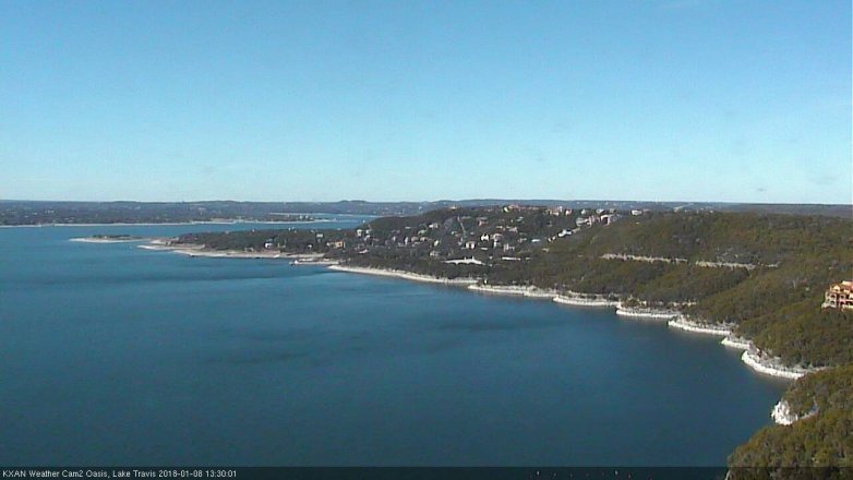 Lake Travis webcam, January 8, 2018 1:00 PM CT