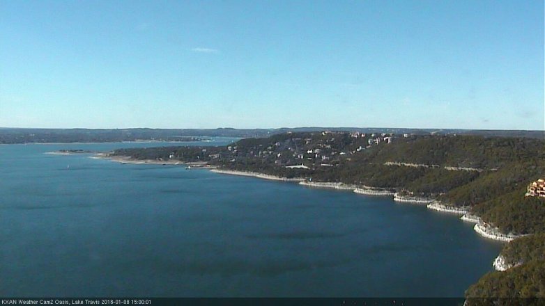 Lake Travis webcam, January 8, 2018 2:10 PM CT