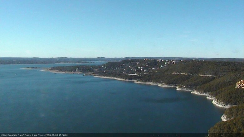 Lake Travis webcam, January 8, 2018 2:35 PM CT