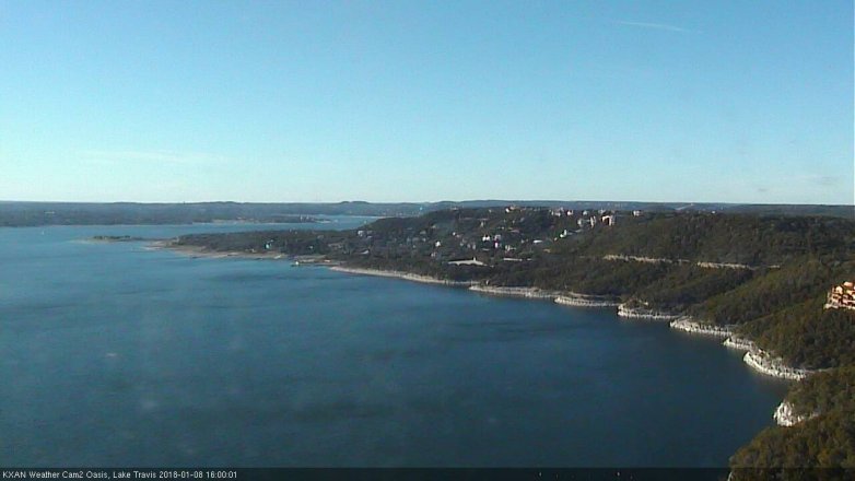 Lake Travis webcam, January 8, 2018 3:20 PM CT