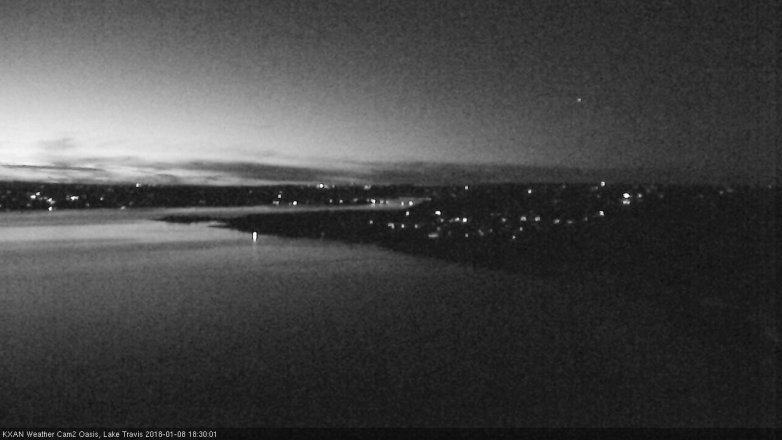 Lake Travis webcam, January 8, 2018 5:35 PM CT