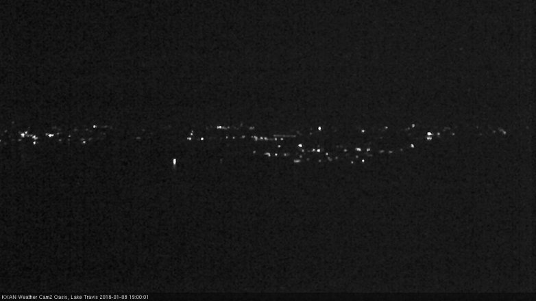 Lake Travis webcam, January 8, 2018 6:05 PM CT