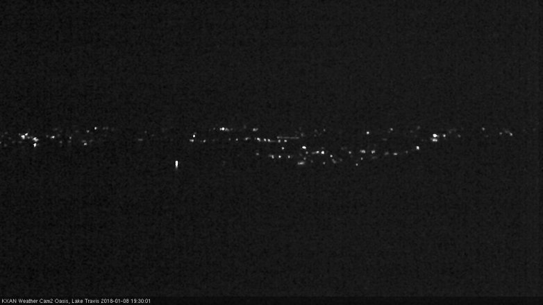 Lake Travis webcam, January 8, 2018 6:40 PM CT