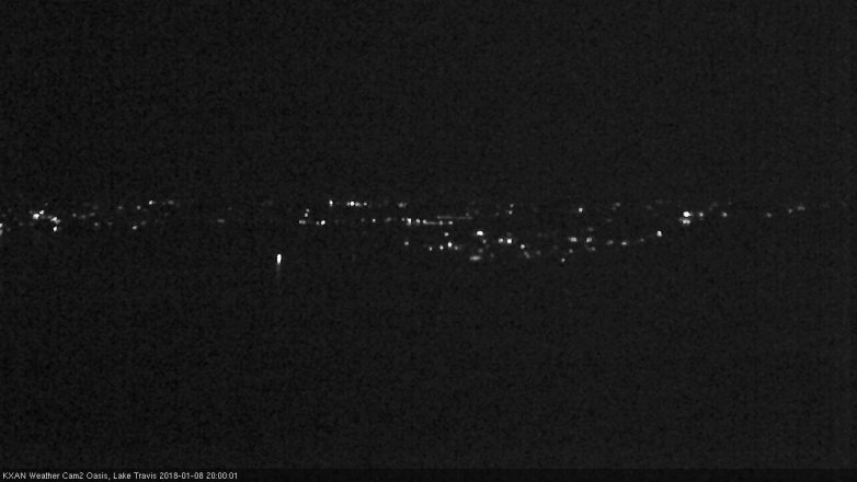 Lake Travis webcam, January 8, 2018 7:05 PM CT