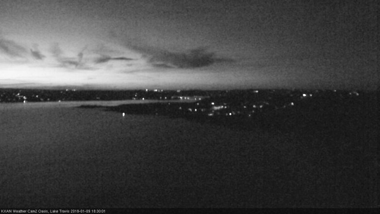 Lake Travis webcam, January 9, 2018 5:50 PM CT
