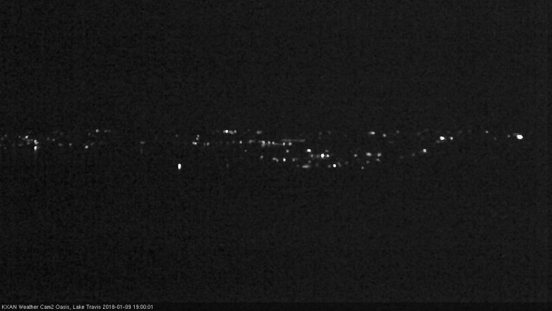 Lake Travis webcam, January 9, 2018 6:30 PM CT