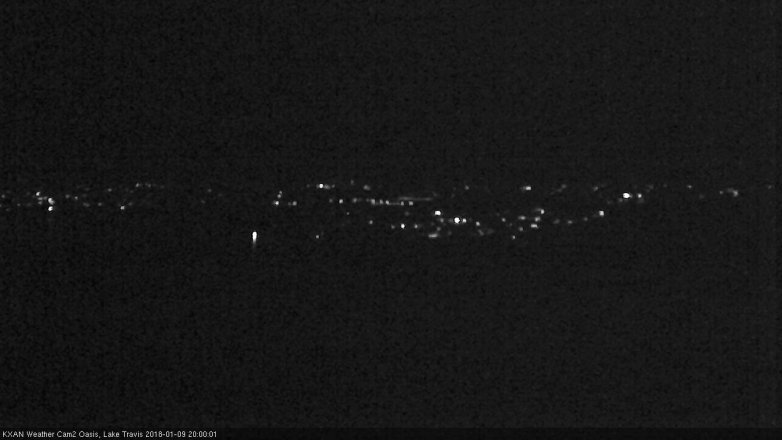 Lake Travis webcam, January 9, 2018 7:05 PM CT