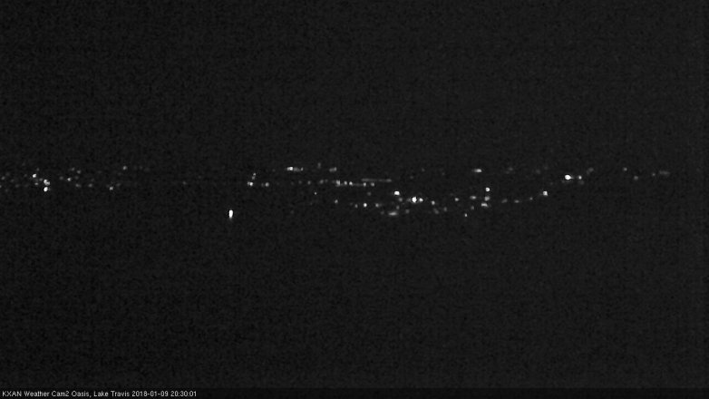 Lake Travis webcam, January 9, 2018 7:55 PM CT