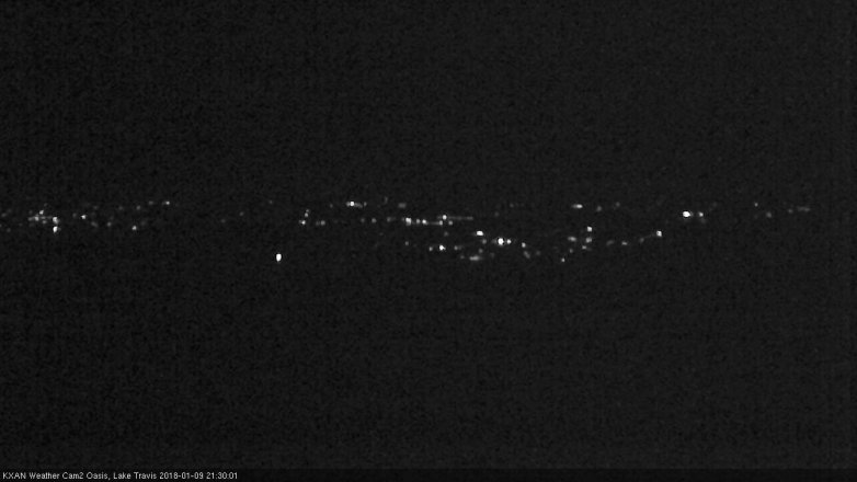 Lake Travis webcam, January 9, 2018 8:40 PM CT