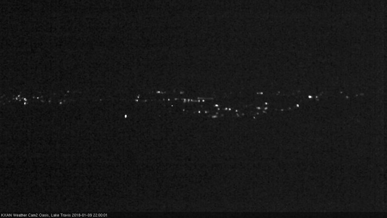 Lake Travis webcam, January 9, 2018 9:05 PM CT