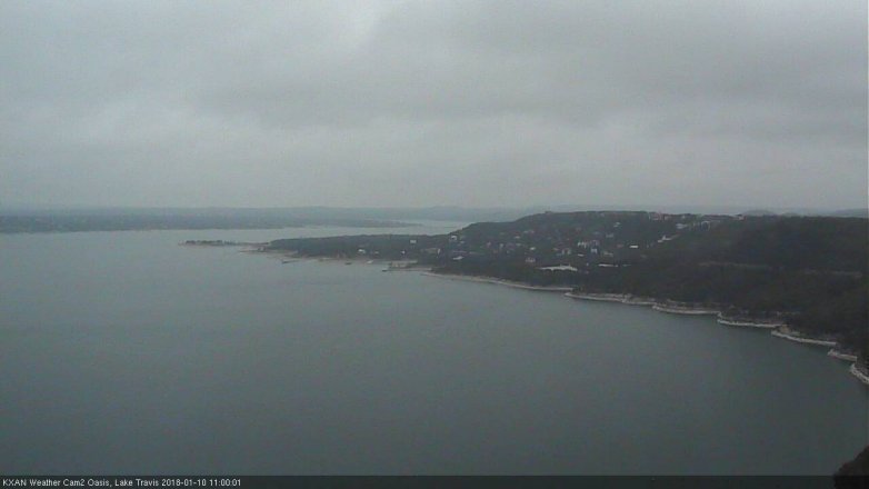 Lake Travis webcam, January 10, 2018 10:05 AM CT